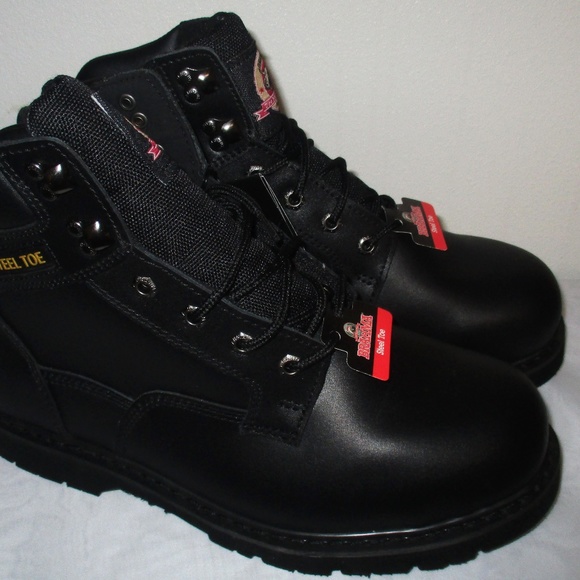 🥾WIDE WIDTH -  STEEL TOE SLIP RESISTANT WORK BOOT - Picture 5 of 8